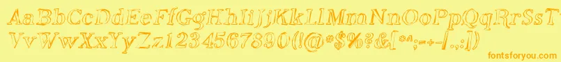 Phoso Font – Orange Fonts on Yellow Background
