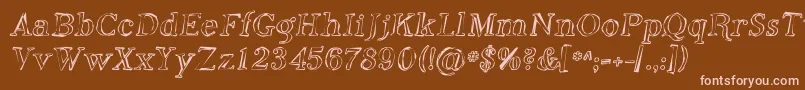Phoso Font – Pink Fonts on Brown Background