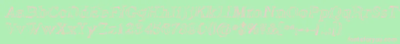 Phoso Font – Pink Fonts on Green Background