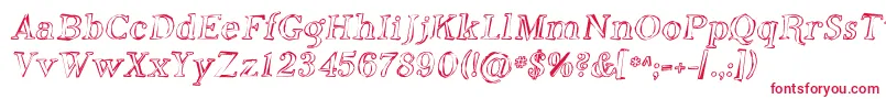 Phoso Font – Red Fonts on White Background