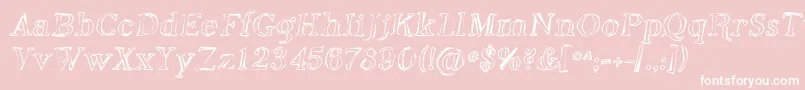Phoso Font – White Fonts on Pink Background