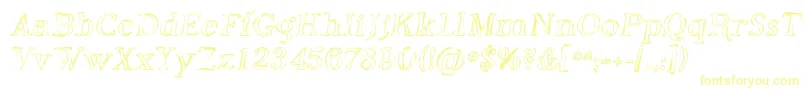 Phoso Font – Yellow Fonts on White Background