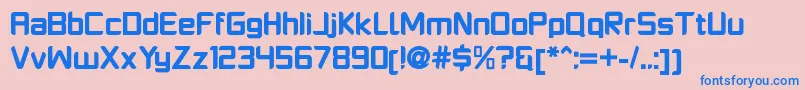 PlatformoneBlack Font – Blue Fonts on Pink Background