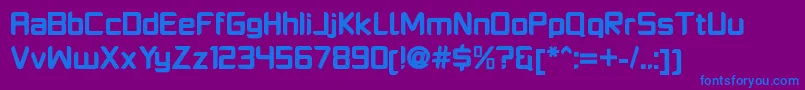 PlatformoneBlack Font – Blue Fonts on Purple Background