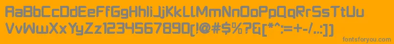 PlatformoneBlack Font – Gray Fonts on Orange Background