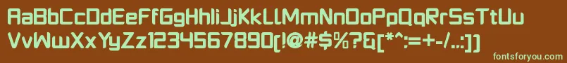 PlatformoneBlack Font – Green Fonts on Brown Background