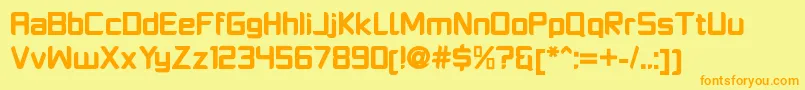 PlatformoneBlack Font – Orange Fonts on Yellow Background