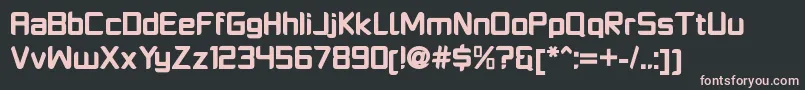 PlatformoneBlack Font – Pink Fonts on Black Background