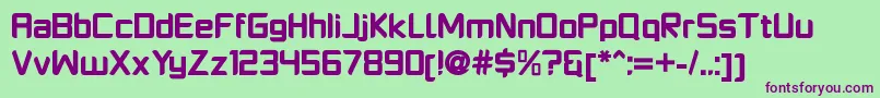 PlatformoneBlack Font – Purple Fonts on Green Background