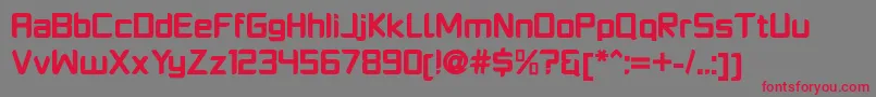 PlatformoneBlack Font – Red Fonts on Gray Background