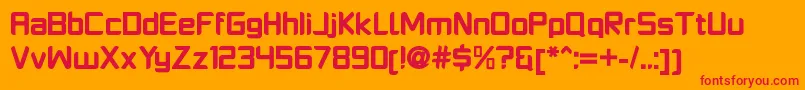 PlatformoneBlack Font – Red Fonts on Orange Background