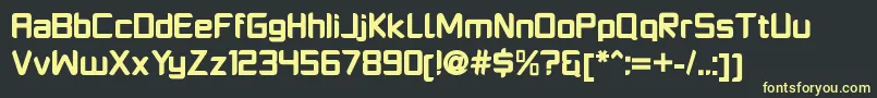 PlatformoneBlack Font – Yellow Fonts on Black Background