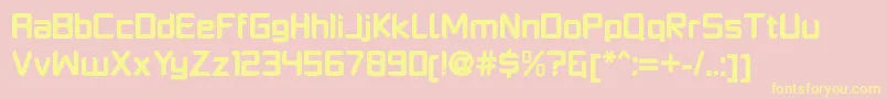 PlatformoneBlack Font – Yellow Fonts on Pink Background