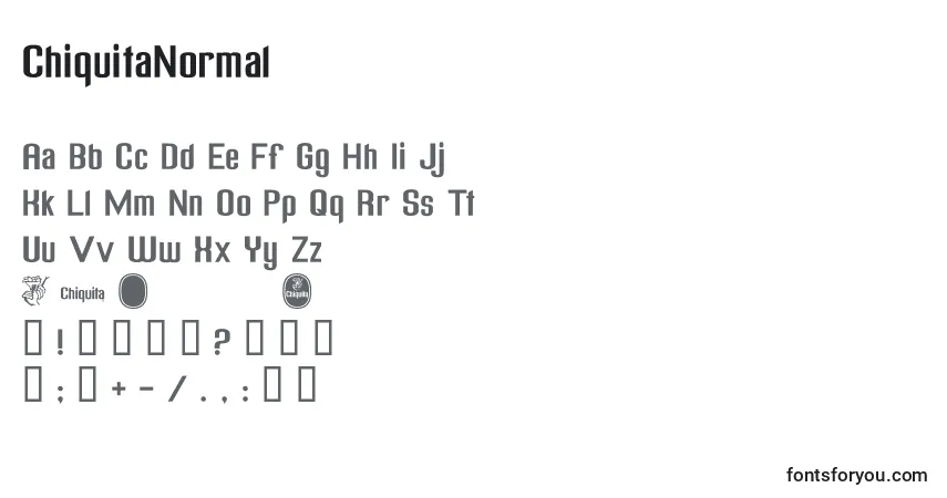 ChiquitaNormalフォント–アルファベット、数字、特殊文字