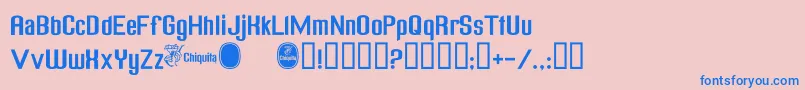 ChiquitaNormal Font – Blue Fonts on Pink Background