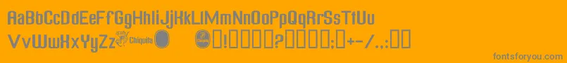 ChiquitaNormal Font – Gray Fonts on Orange Background