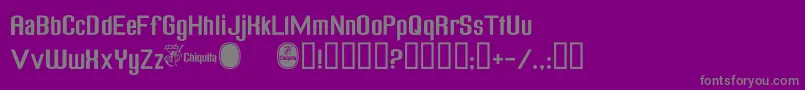 Шрифт ChiquitaNormal – серые шрифты на фиолетовом фоне