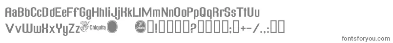 ChiquitaNormal-fontti – harmaat kirjasimet valkoisella taustalla