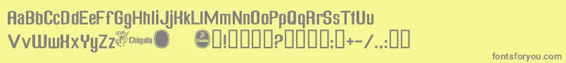 ChiquitaNormal Font – Gray Fonts on Yellow Background