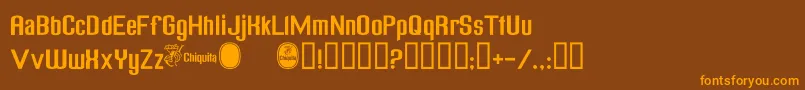 ChiquitaNormal Font – Orange Fonts on Brown Background