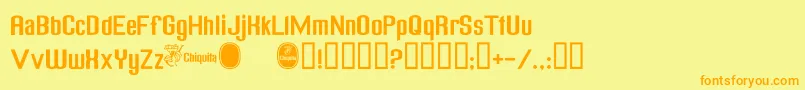 ChiquitaNormal Font – Orange Fonts on Yellow Background