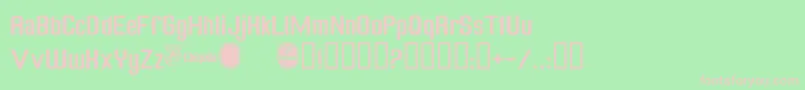 フォントChiquitaNormal – 緑の背景にピンクのフォント