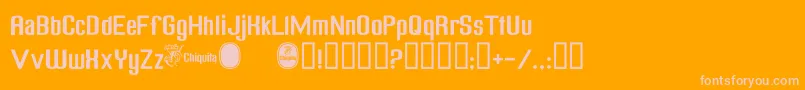ChiquitaNormal Font – Pink Fonts on Orange Background