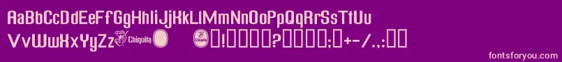 ChiquitaNormal Font – Pink Fonts on Purple Background