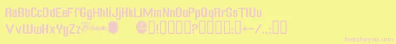 ChiquitaNormal Font – Pink Fonts on Yellow Background