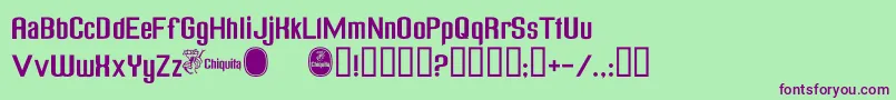 Шрифт ChiquitaNormal – фиолетовые шрифты на зелёном фоне
