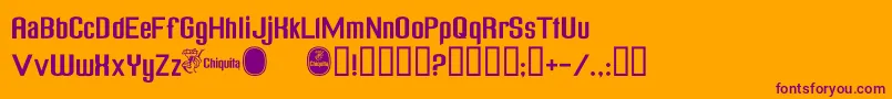 Шрифт ChiquitaNormal – фиолетовые шрифты на оранжевом фоне
