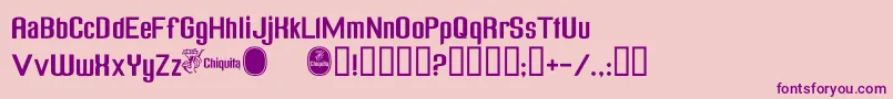Шрифт ChiquitaNormal – фиолетовые шрифты на розовом фоне