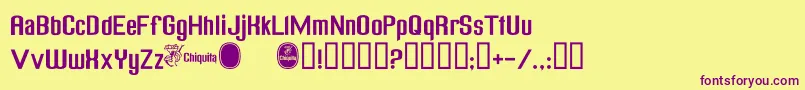 ChiquitaNormal Font – Purple Fonts on Yellow Background