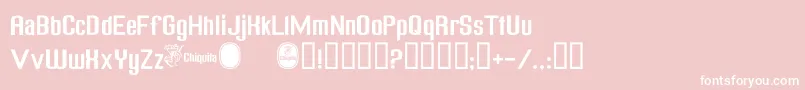 Шрифт ChiquitaNormal – белые шрифты на розовом фоне