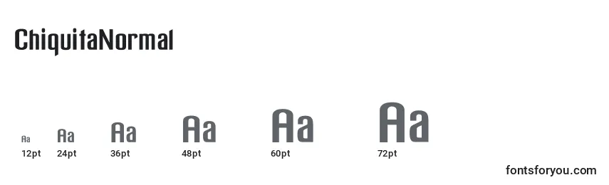 ChiquitaNormal Font Sizes