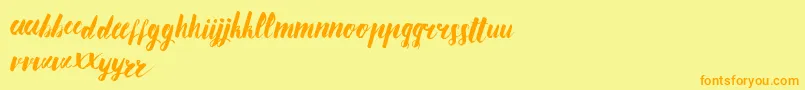 AnanasLips Font – Orange Fonts on Yellow Background