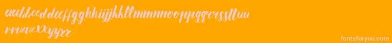 AnanasLips Font – Pink Fonts on Orange Background