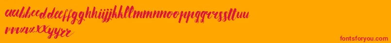 AnanasLips-Schriftart – Rote Schriften auf orangefarbenem Hintergrund