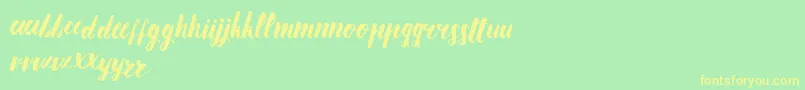 AnanasLips Font – Yellow Fonts on Green Background