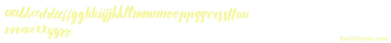 AnanasLips Font – Yellow Fonts on White Background