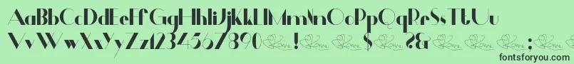 Dalmais Font – Black Fonts on Green Background