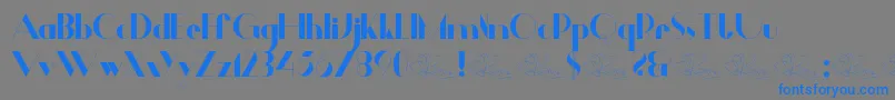 Dalmais Font – Blue Fonts on Gray Background