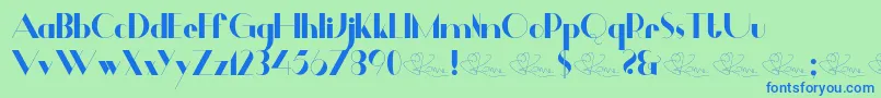 Dalmais Font – Blue Fonts on Green Background