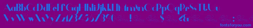 Dalmais Font – Blue Fonts on Purple Background