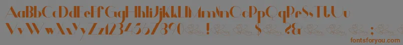 Шрифт Dalmais – коричневые шрифты на сером фоне