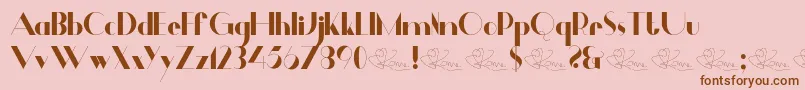 Dalmais Font – Brown Fonts on Pink Background