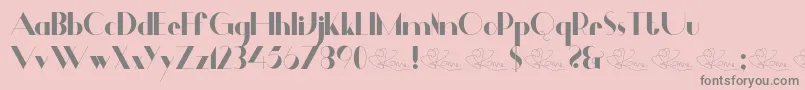 Dalmais Font – Gray Fonts on Pink Background