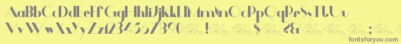 Dalmais Font – Gray Fonts on Yellow Background
