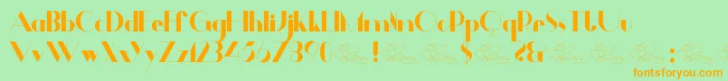 Dalmais Font – Orange Fonts on Green Background