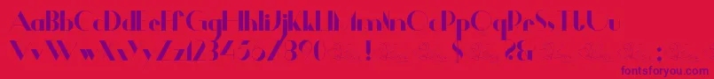 Fonte Dalmais – fontes roxas em um fundo vermelho